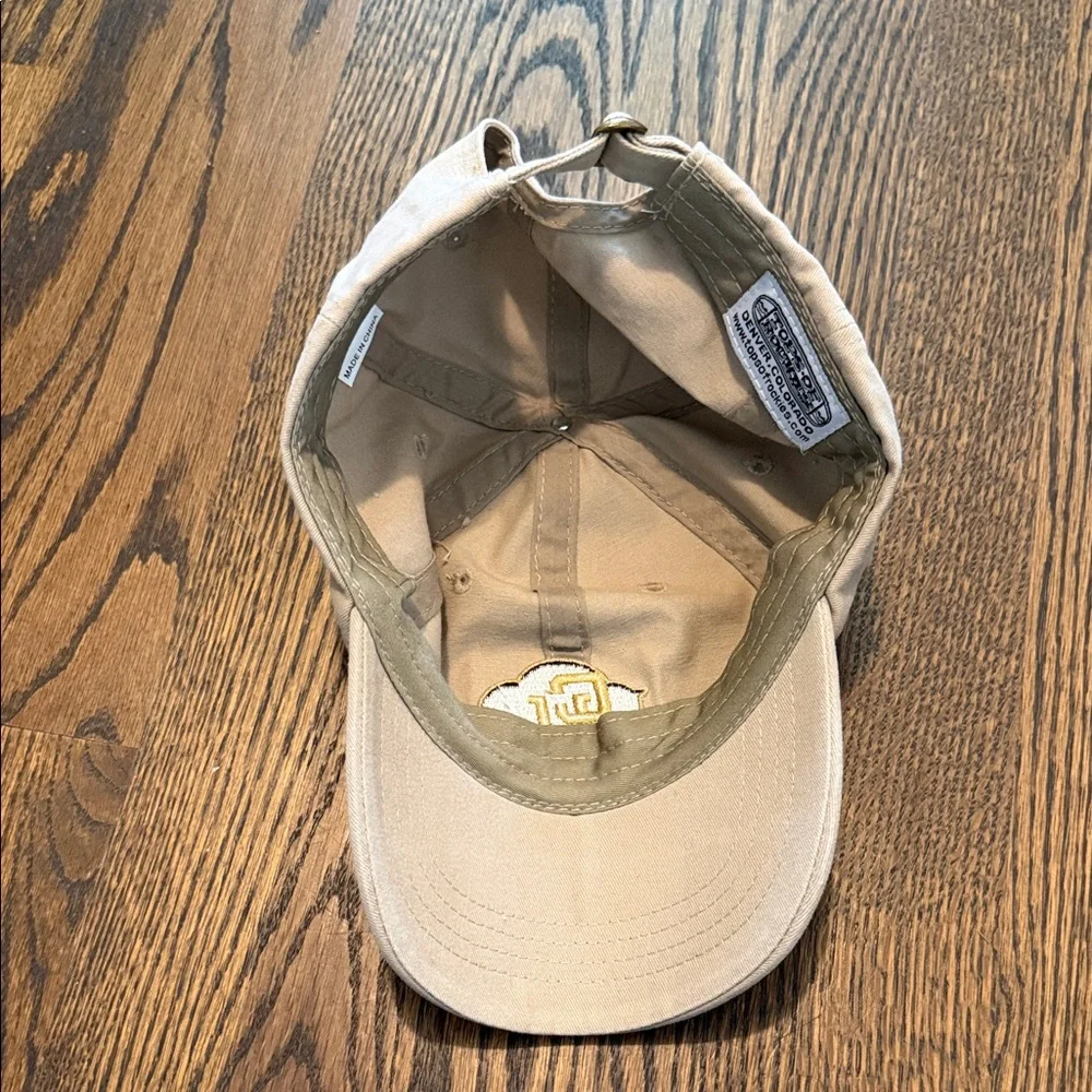 Beige Cap with Black and Gold Logo (University of Colorado)